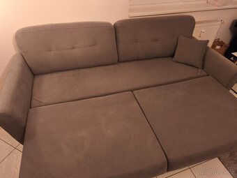 Šedá rozkládací pohovka, délka 200 cm - 5