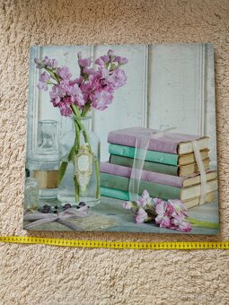 Obraz s motivem květů a knih, NEW - 5