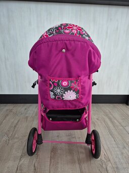Velký kočárek na panenky neskládací polohovací - 5