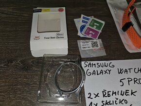 Samsung Galaxy Watche 5 Pro 2xřeminek , Tvrzené sklo + kryt - 5