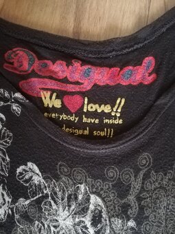 Dívčí/dámské hnědé šaty zn. Desigual vel. XS, Dívčí 152/158 - 5