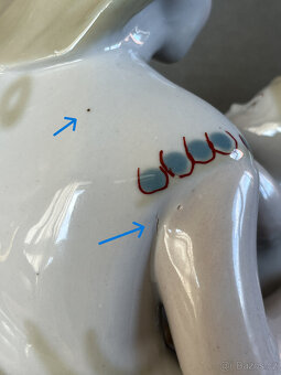 Porcelánová soška Matka a dítě 17 cm, Polonne USSR - 5