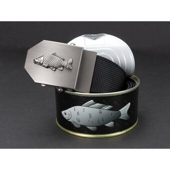 Opasek dárkový rybářský Kapr 4 cm - černý - 5