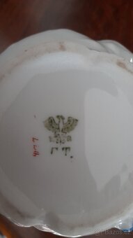 Starožitný porcelánový šálek zn. Carl Tielsch, Co. - 5