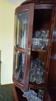 Starožitný nábytek-jídelna (intarzie, mramor,rozkládací stůl - 5