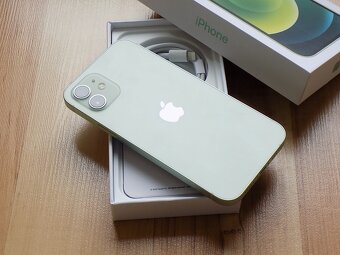 APPLE iPhone 12 64GB Green - ZÁRUKA - TOP STAV -100% BATERIE - 5