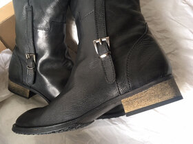 Kožené černé kozačky_vel. 41 - 5
