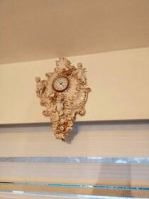 Starožitné luxusní barokní porcelánové Hodiny. Signováno 4x. - 5