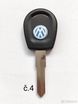 Klíč Škoda Volkswagen Audi Seat HU66 ID48 Klíč + 2x logo = - 5