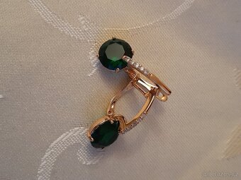 Luxusní pozlacené náušnice - 5