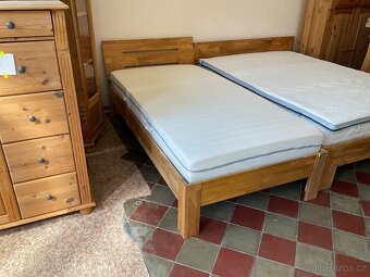 Postel 100 krát 200 cm Masiv dub - 5