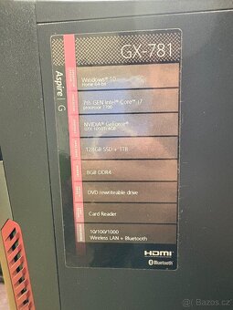Herní PC bez disku a RAM – Acer Aspire GX-781 (i7‑7700 + GTX - 5