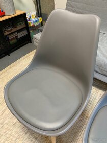 Jídelní židle retro šedé - 5