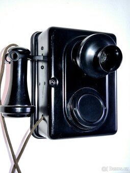 Starožitný nástěnný telefon Kellogg, USA 1910 - 5