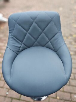 Barová židle 2ks, bez područky, šedá - 5