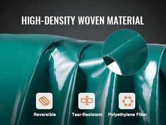 těžká plachta 9 x 5 metrů, 32kg, zelená - 5