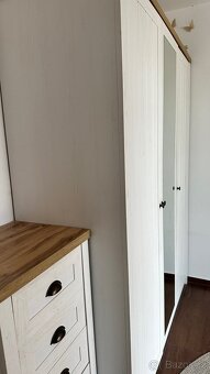 Šatní skříň MARKSKEL 162×210 bílá/barva+komoda - 5