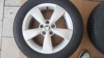 Alu kola Škoda 15" 5x100 letní pneu 185/60 R15 6-7mm Fabia - 5