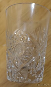BROUŠENÉ SKLO : 6x SKLENICE / LIKÉRKA - 5
