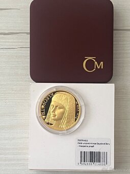 Zlato / zlatá uncová mince Osudové ženy Kleopatra proof - 5