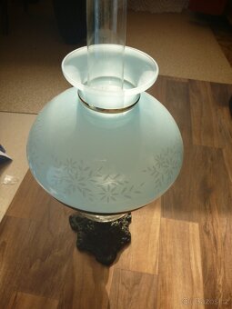 petrolejová lampa retro petrolejka 46 cm cylindr stínítko - 5
