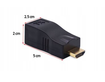 EXTENDER HDMI PŘES KONEKTOR RJ45 CAT 5e/6 cable 4K - 5