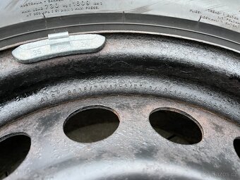 4x plechové disky 5x108 R17, zimní pneu - 5