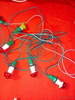 Retro vánoční světýlka + ozdoby - vše Mochomůrky - 5