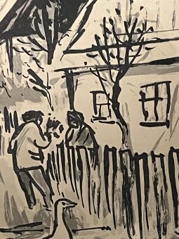 Obraz- Jsro na Kuklíku, kraj Vysočina, originál grafika - 5