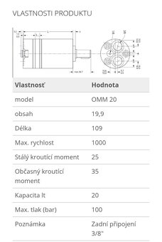 Hydromotor Danfoss white OMM 50 - 5