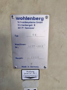 Rezačka Wohlenberg 92 - 5