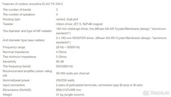 ELAC FS 249.2 Black High Gloss / Dovoz v cene : Brno, Praha - 5