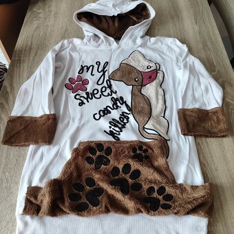 Nádherná mikina s kočičkou vel. 146 - 152 - 5