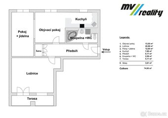 Poděbrady, prodej bytu 3+1 - 66m2, okres Nymburk. - 5