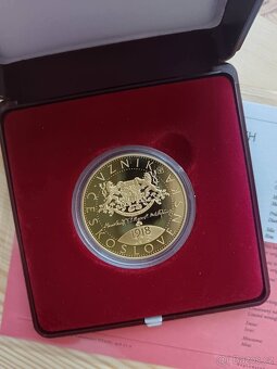Zlatá 1oz 31,1g čistého zlata ČNB 10.000kč 2018 - 5