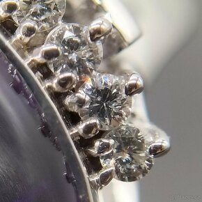 LUXUSNÍ PLATINOVÝ DIAMANTOVÝ PRSTEN S AMETHYSTEM - 5