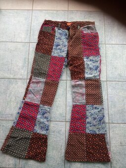 Dámské kalhoty-široké nohavice, rifle-vel. L, XL - 5