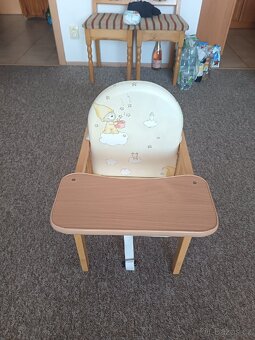 Dětský dřevěný set židlička + stolek - 5