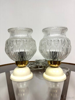Stolní lampičky – lisované sklo, Československo, 70. léta - 5