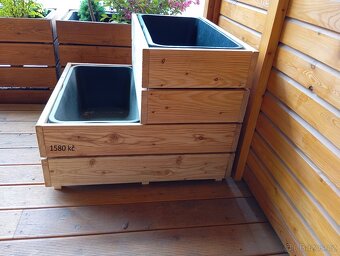 Vyvýšené modřínové truhlíky - 5