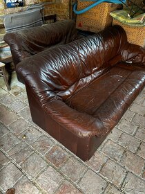 Kožené gauče kožený gauč 2x menší a větší - 5