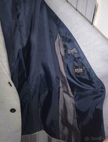 Pánský šedý kabát Burton Menswear London, velikost S - 5