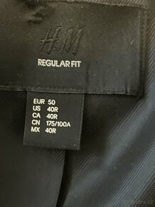 Pánský oblek, černý, zn. H&M - 5
