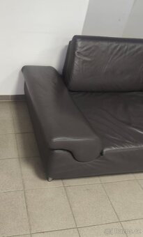 Kožená rohová sedací souprava - jak NOVÁ, TOP STAV - 5