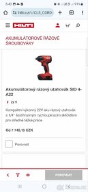 Hilti AKUMULÁTOROVÝ RÁZOVÝ UTAHOVÁK SID 4 -A22 - 5