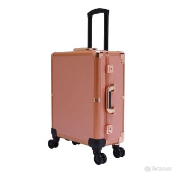 Rosegold přenosný kosmetický kufr s led světlem - 5