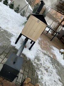 Dřevěná udírna s topeništěm komplet - 5