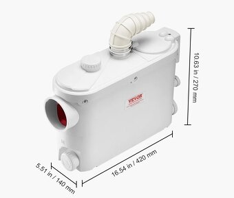 Přečerpávací stanice 500W, s drtičem - 5