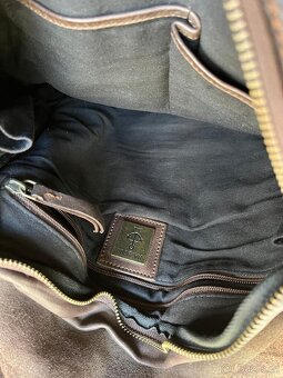 Taška-aktovka přes rameno z pravé kůže 40x30x5 cm - 5