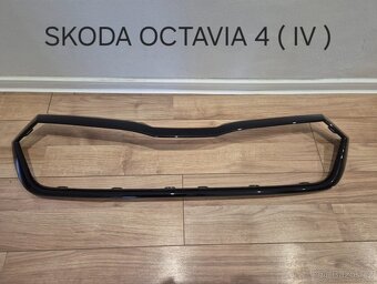 PREDNI MASKA OCTAVIA 3 / 3FL / 4 RAMECEK GRILU MASKY CERNY - 5